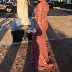 Gorgeous mauve pearl / beaded dress